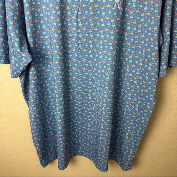 Rhoback Men’s The Snowbird Palm Tree & Flamingos Golf Polo - Picture 4 of 8